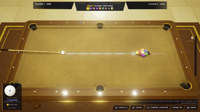 A 9-ball rack on a sand-coloured table