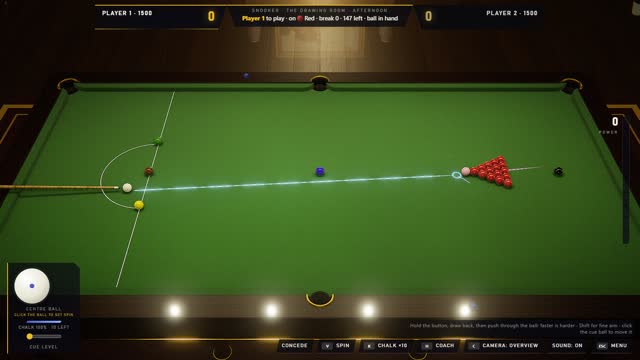 Snooker, the break-off